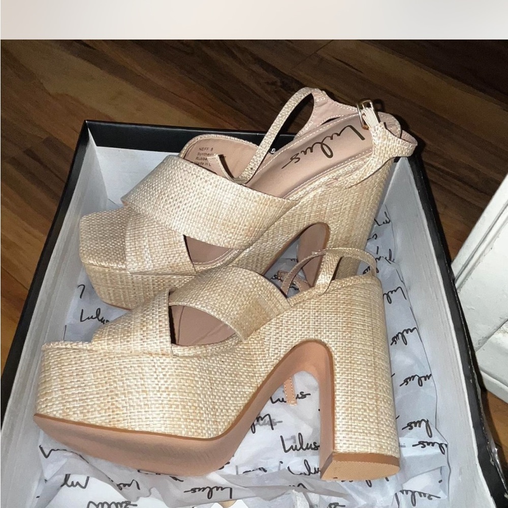 Lulu's Tan Platform Heels